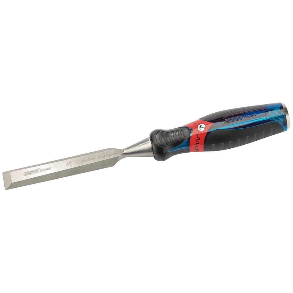 Draper 24406 Soft Grip Pound Thru Bevel Edge Wood Chisel, 19 x 140mm