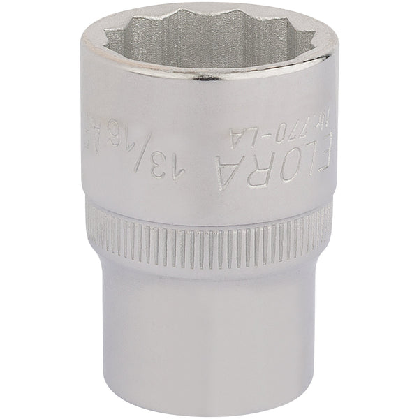 Draper 24434 Elora Bi-Hexagon Socket, 1/2" Sq. Dr., 13/16"