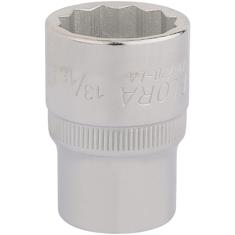 Draper 24434 Elora Bi-Hexagon Socket, 1/2" Sq. Dr., 13/16"