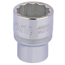 Draper 24442 Elora Bi-Hexagon Socket, 1/2" Sq. Dr., 7/8"