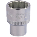 Draper 24450 Elora Bi-Hexagon Socket, 1/2" Sq. Dr., 15/16"