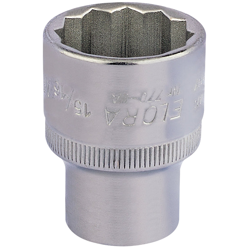 Draper 24450 Elora Bi-Hexagon Socket, 1/2" Sq. Dr., 15/16"