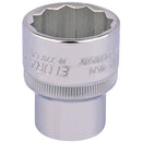 Draper 24476 Elora Bi-Hexagon Socket, 1/2" Sq. Dr., 1"