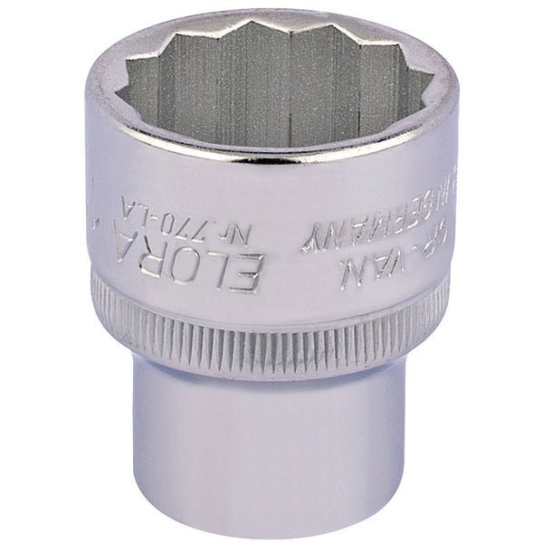 Draper 24476 Elora Bi-Hexagon Socket, 1/2" Sq. Dr., 1"