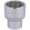 Draper 24492 Elora Bi-Hexagon Socket, 1/2" Sq. Dr., 1.1/8"