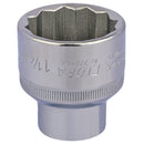 Draper 24517 Elora Bi-Hexagon Socket, 1/2" Sq. Dr., 1.1/4"