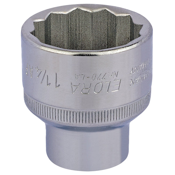 Draper 24517 Elora Bi-Hexagon Socket, 1/2" Sq. Dr., 1.1/4"