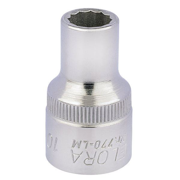 Draper 24559 Elora Bi-Hexagon Socket, 1/2" Sq. Dr., 10mm