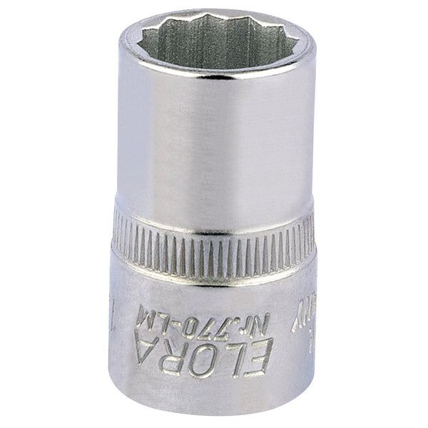 Draper 24608 Elora Bi-Hexagon Socket, 1/2" Sq. Dr., 15mm