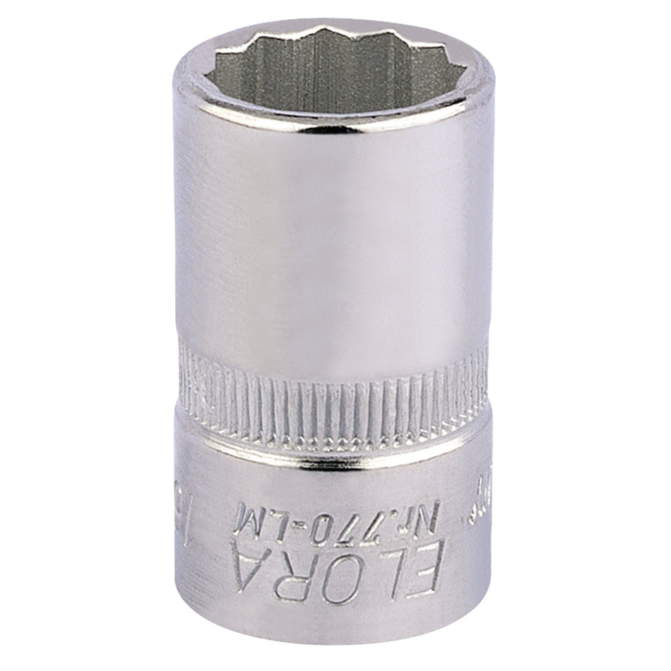 Draper 24616 Elora Bi-Hexagon Socket, 1/2" Sq. Dr., 16mm