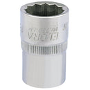 Draper 24632 Elora Bi-Hexagon Socket, 1/2" Sq. Dr., 18mm