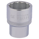 Draper 24707 Elora Bi-Hexagon Socket, 1/2" Sq. Dr., 25mm