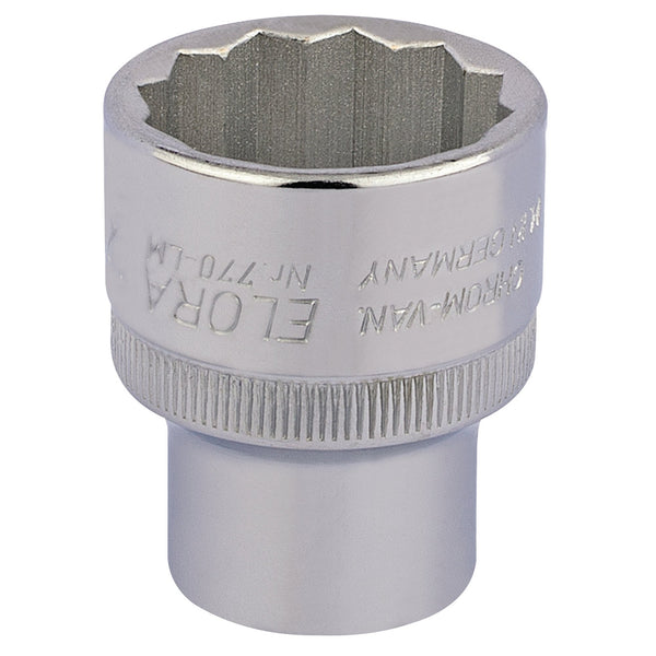 Draper 24723 Elora Bi-Hexagon Socket, 1/2" Sq. Dr., 27mm
