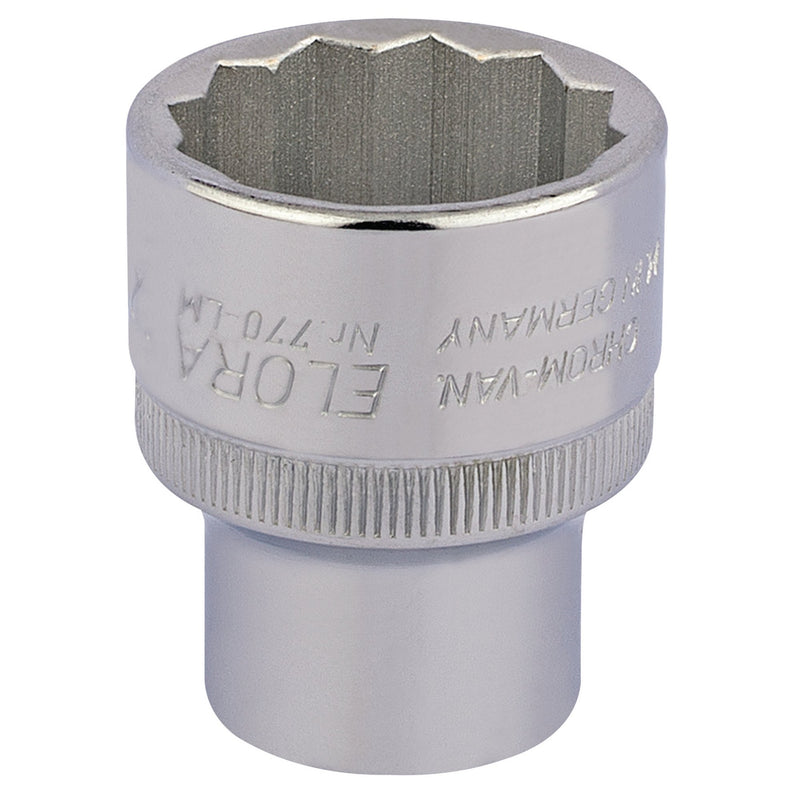 Draper 24723 Elora Bi-Hexagon Socket, 1/2" Sq. Dr., 27mm