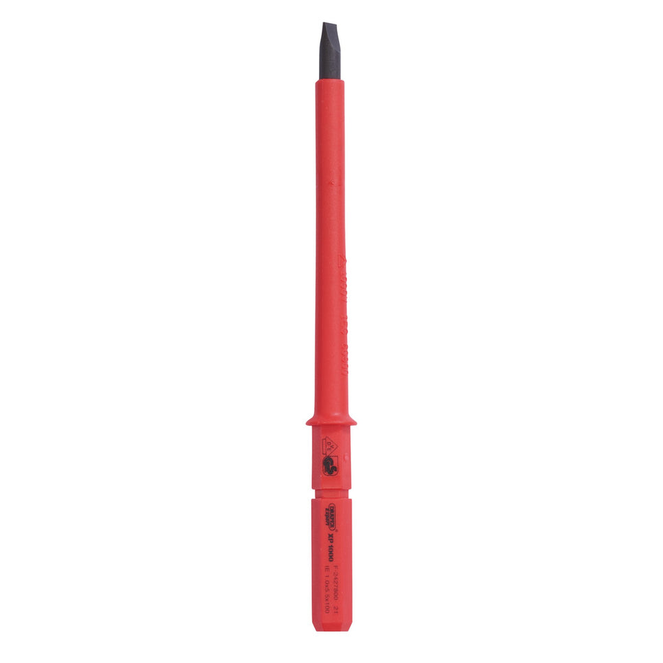 Draper 24739 XP1000 VDE Plain Slot Interchangeable Screwdriver Blade, 5.5 x 100mm