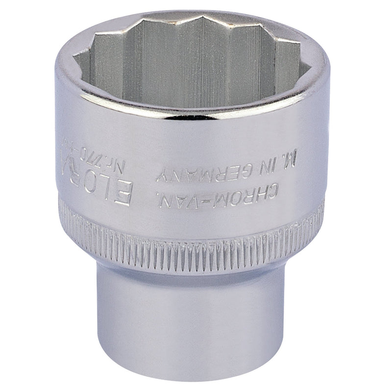 Draper 24757 Elora Bi-Hexagon Socket, 1/2" Sq. Dr., 30mm