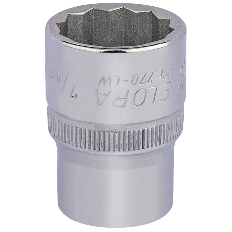Draper 24848 Elora Whitworth Bi-Hexagon Socket, 1/2" Sq. Dr., 7/16"