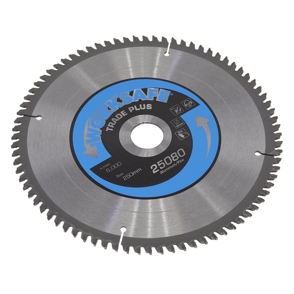 Sealey 25080/Ali √ÉÀú250 x 30mm Aluminium Cutting TCT Saw Blade - 80tpu