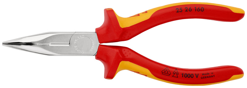 KNIPEX 25 26 160 CHAIN NOSE SIDE CUTTING PLIERS