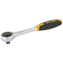 Draper 25408 Elora Push Through Soft Grip Reversible Ratchet, 1/2" Sq. Dr., 200mm