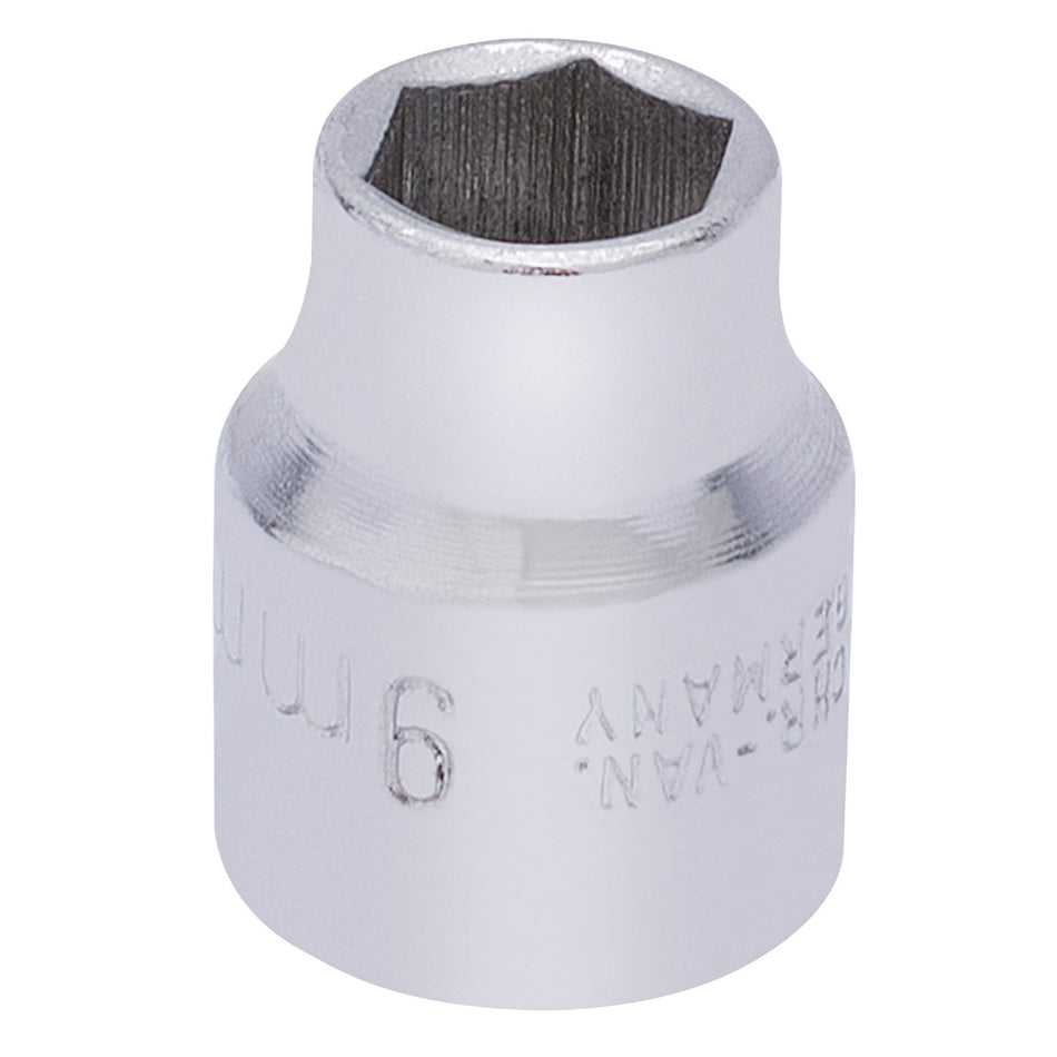 Draper 25854 Elora Hexagon Socket, 3/8" Sq. Dr., 9mm
