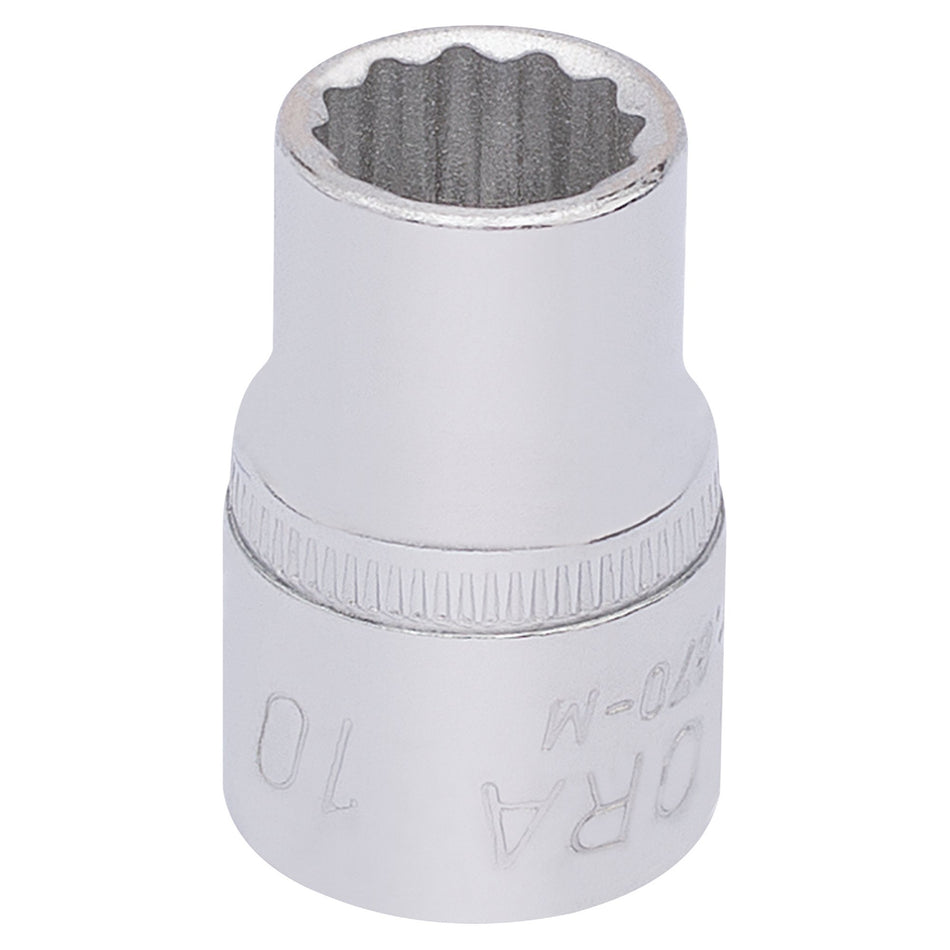 Draper 25862 Elora Bi-Hexagon Socket, 3/8" Sq. Dr., 10mm