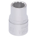 Draper 25862 Elora Bi-Hexagon Socket, 3/8" Sq. Dr., 10mm