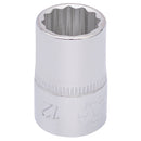 Draper 25888 Elora Bi-Hexagon Socket, 3/8" Sq. Dr., 12mm