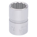 Draper 25896 Elora Bi-Hexagon Socket, 3/8" Sq. Dr., 13mm