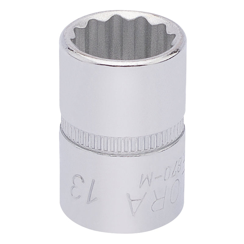 Draper 25896 Elora Bi-Hexagon Socket, 3/8" Sq. Dr., 13mm
