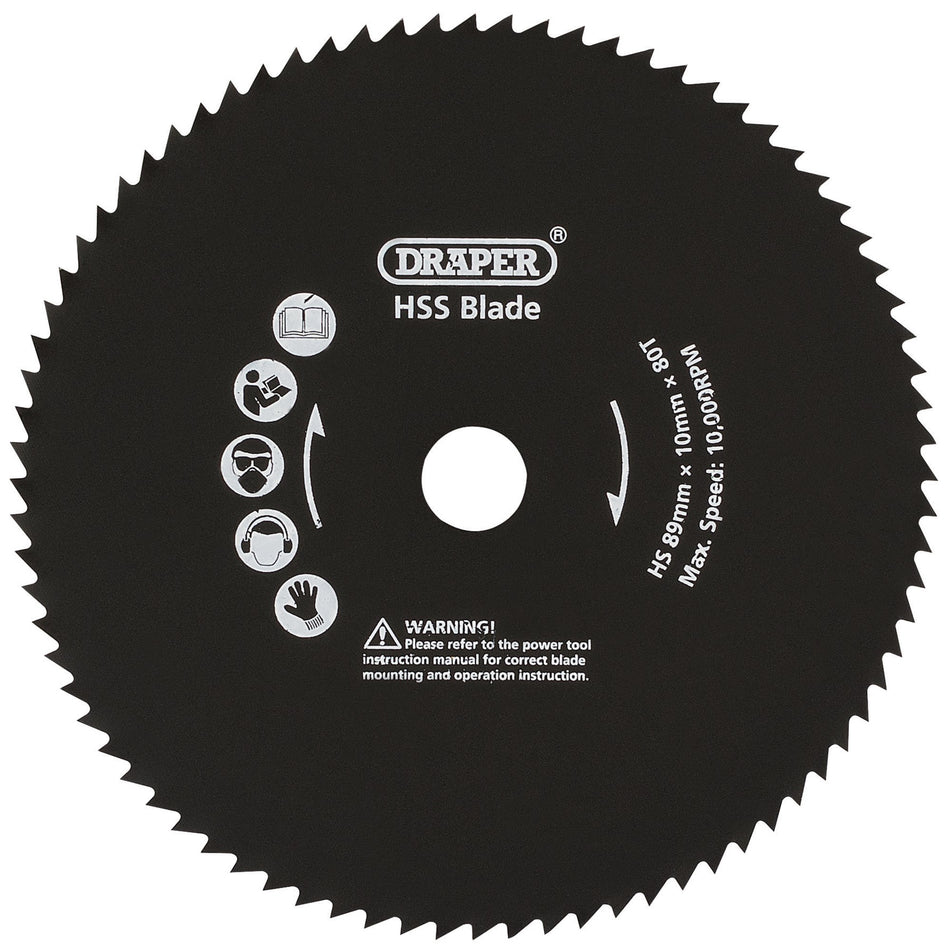 Draper 25914 89mm Metal Cut Blade for Draper Storm Force® Mini Plunge Saw