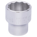 Draper 25945 Elora Bi-Hexagon Socket, 3/8" Sq. Dr., 18mm
