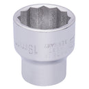 Draper 25953 Elora Bi-Hexagon Socket, 3/8" Sq. Dr., 19mm