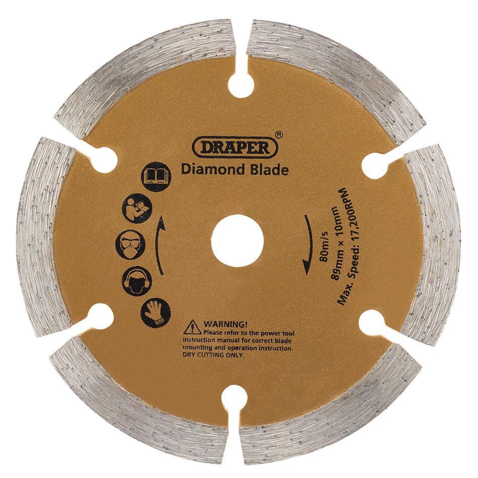 Draper 25976 89mm Diamond Blade for Draper Storm Force® Mini Plunge Saw