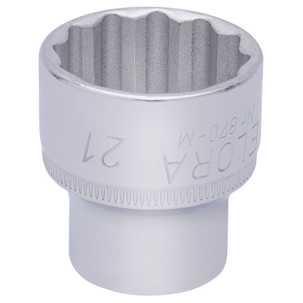 Draper 25979 Elora Bi-Hexagon Socket, 3/8" Sq. Dr., 21mm