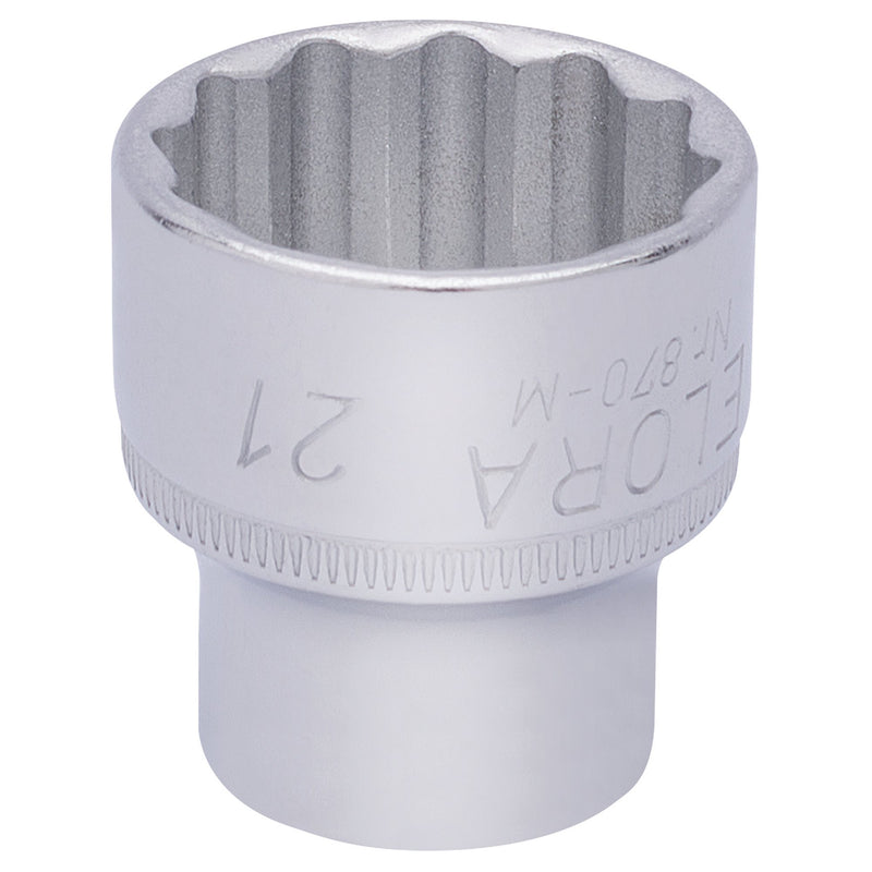 Draper 25979 Elora Bi-Hexagon Socket, 3/8" Sq. Dr., 21mm