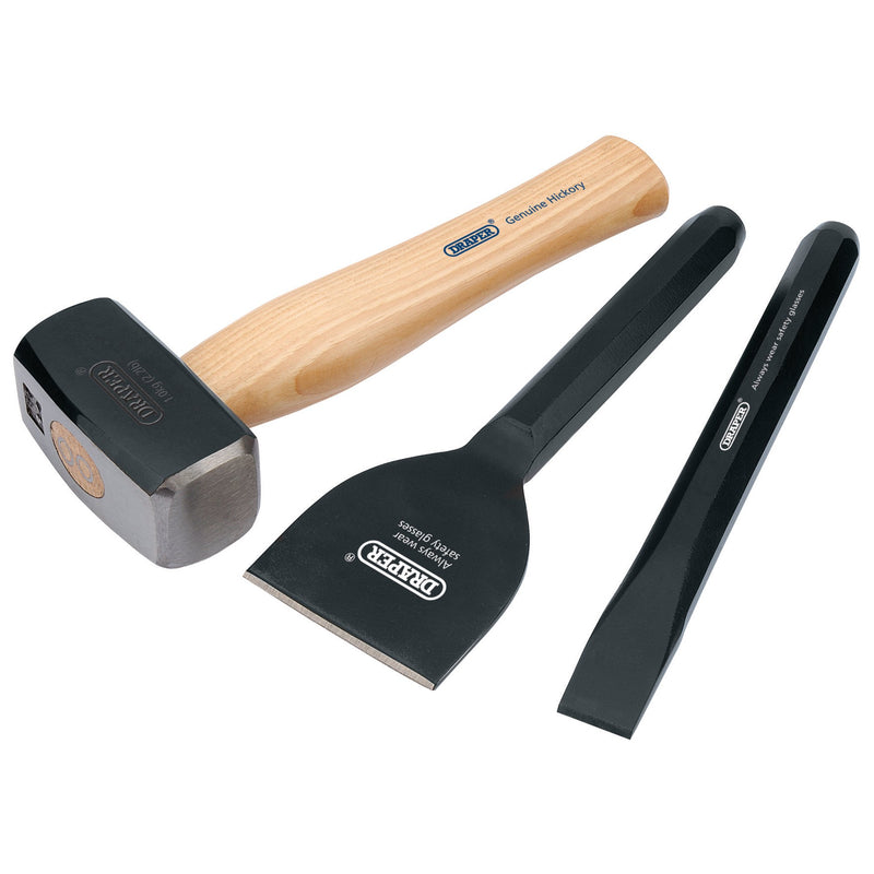 Draper 26120 Builders Kit with Hickory Handle (3 Piece)