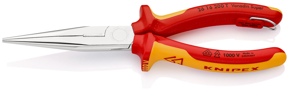 KNIPEX 26 16 200 T SNIPE NOSE SIDE CUTTING PLIERS TT