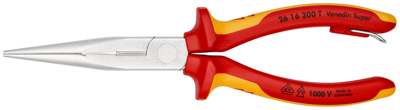 KNIPEX 26 16 200 T SNIPE NOSE SIDE CUTTING PLIERS TT