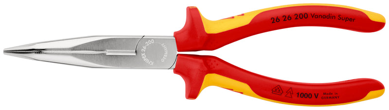 KNIPEX 26 26 200 SNIPE NOSE SIDE CUTTING PLIERS