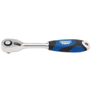 Draper 26502 Soft Grip Reversible Ratchet, 1/4" Sq. Dr., 72 Tooth