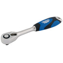 Draper 26502 Soft Grip Reversible Ratchet, 1/4" Sq. Dr., 72 Tooth