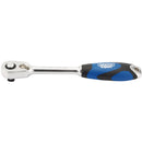 Draper 26515 60 Tooth Micro Head Reversible Soft Grip Ratchet, 3/8" Sq. Dr.