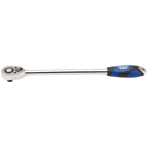 Draper 26591 Extra Long Reversible Quick Release Soft Grip Ratchet, 1/2" Sq. Dr., 48 Tooth