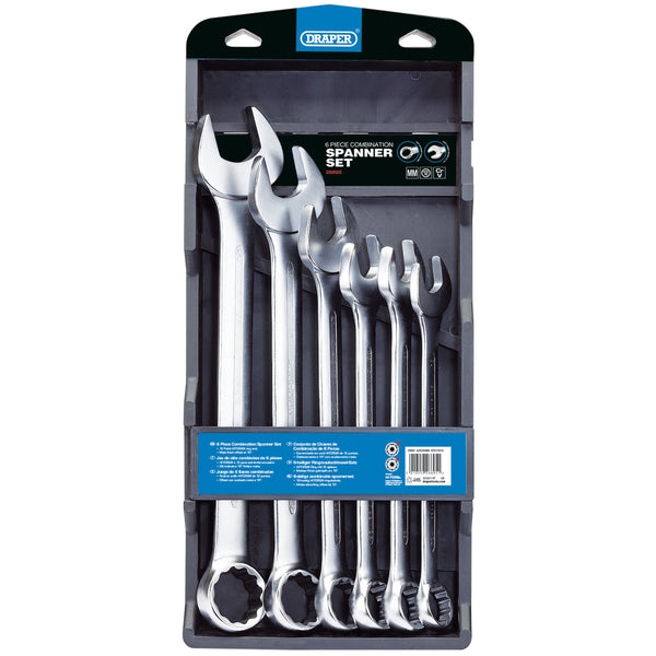 Draper 26695 Draper HI-TORQ&#174; Metric Combination Spanner Set (6 Piece)