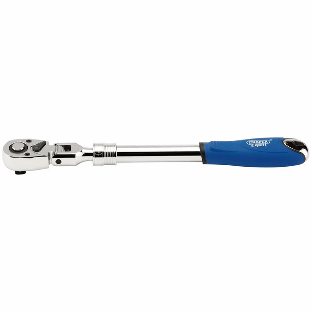Draper 26817 1/2" Sq. Dr. 72 Tooth Flexible Head Extending Reversible Ratchet 370-510mm