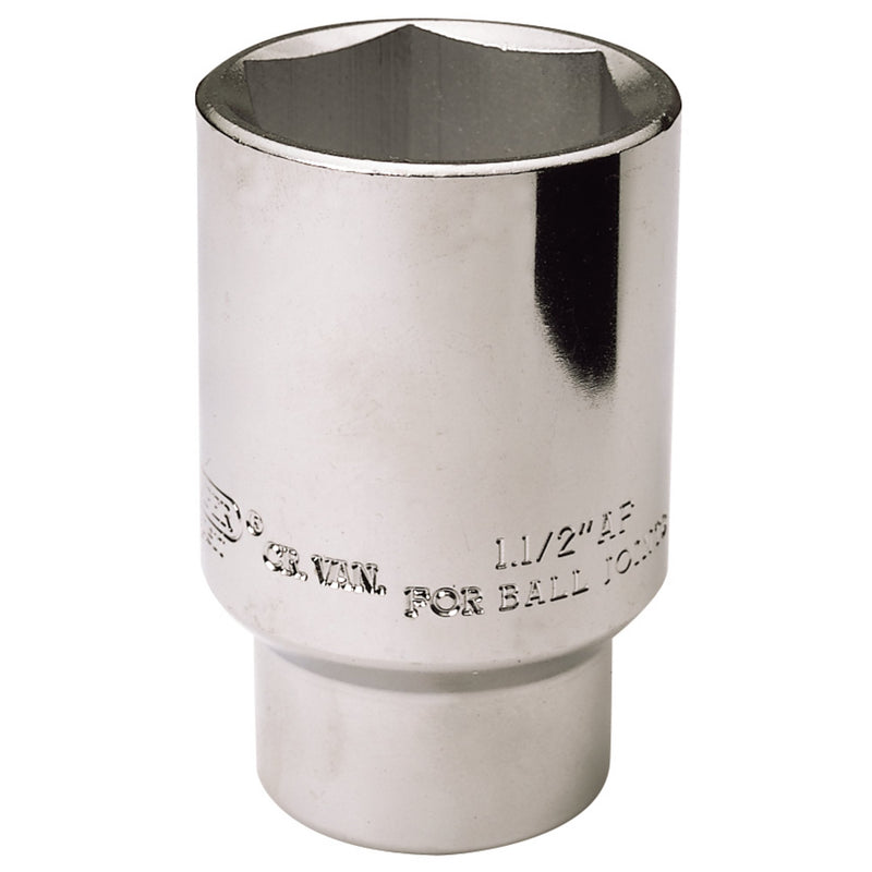 Draper 26916 Ball Joint Socket, 1/2" Sq. Dr., 38mm or 1.1/2" AF