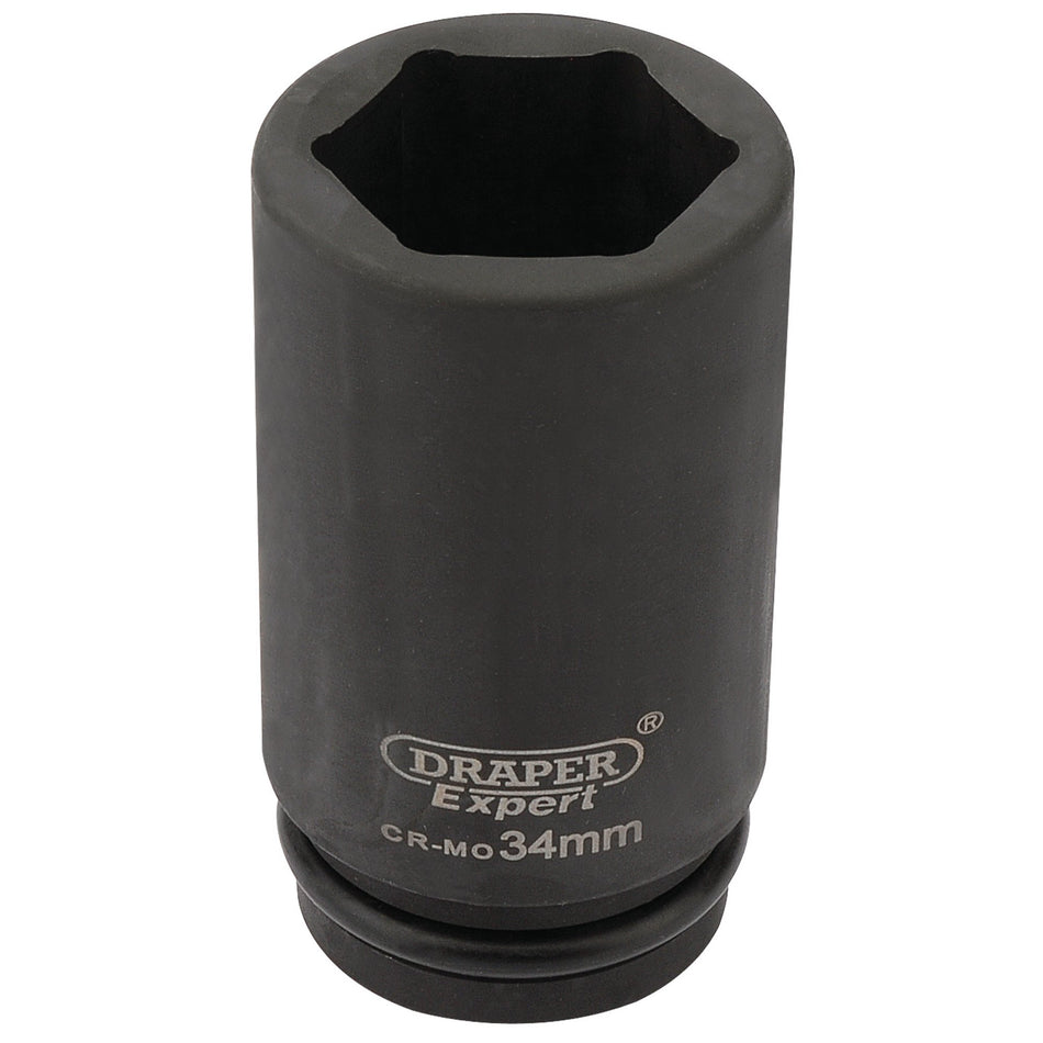 Draper 27142 HI-TORQ® 6 Point Deep Impact Socket, 3/4" Sq. Dr., 34mm