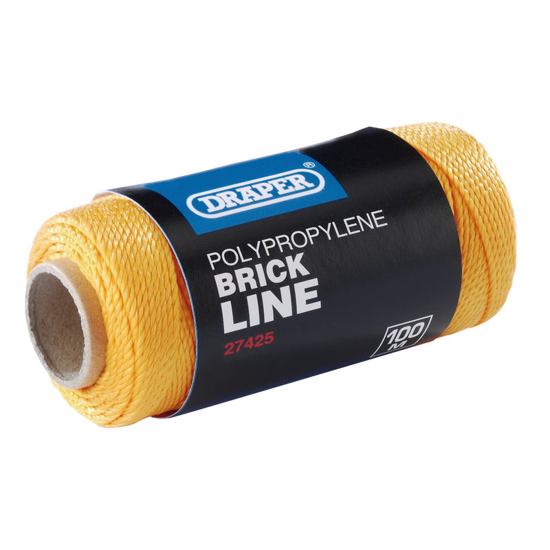 Draper 27425 Propylene Brick Line, 100m, Orange