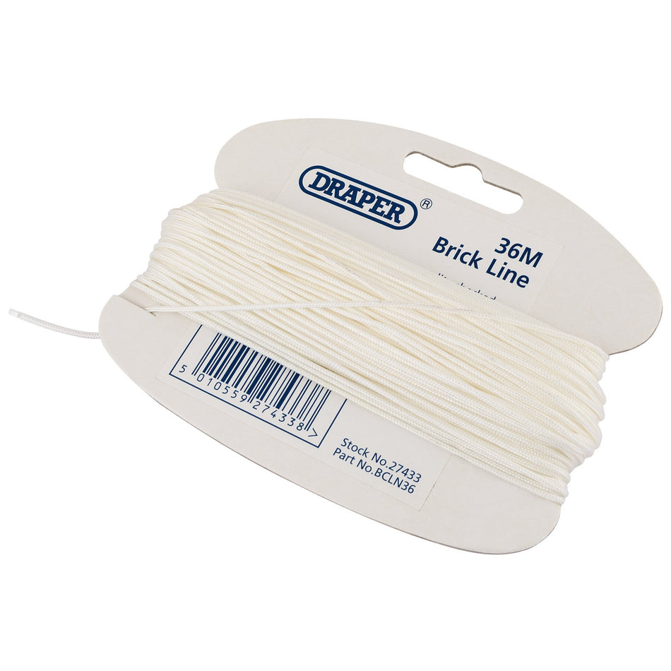 Draper 27433 Brick Line, 36m, White